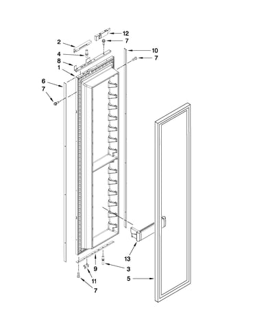 Freezer door parts