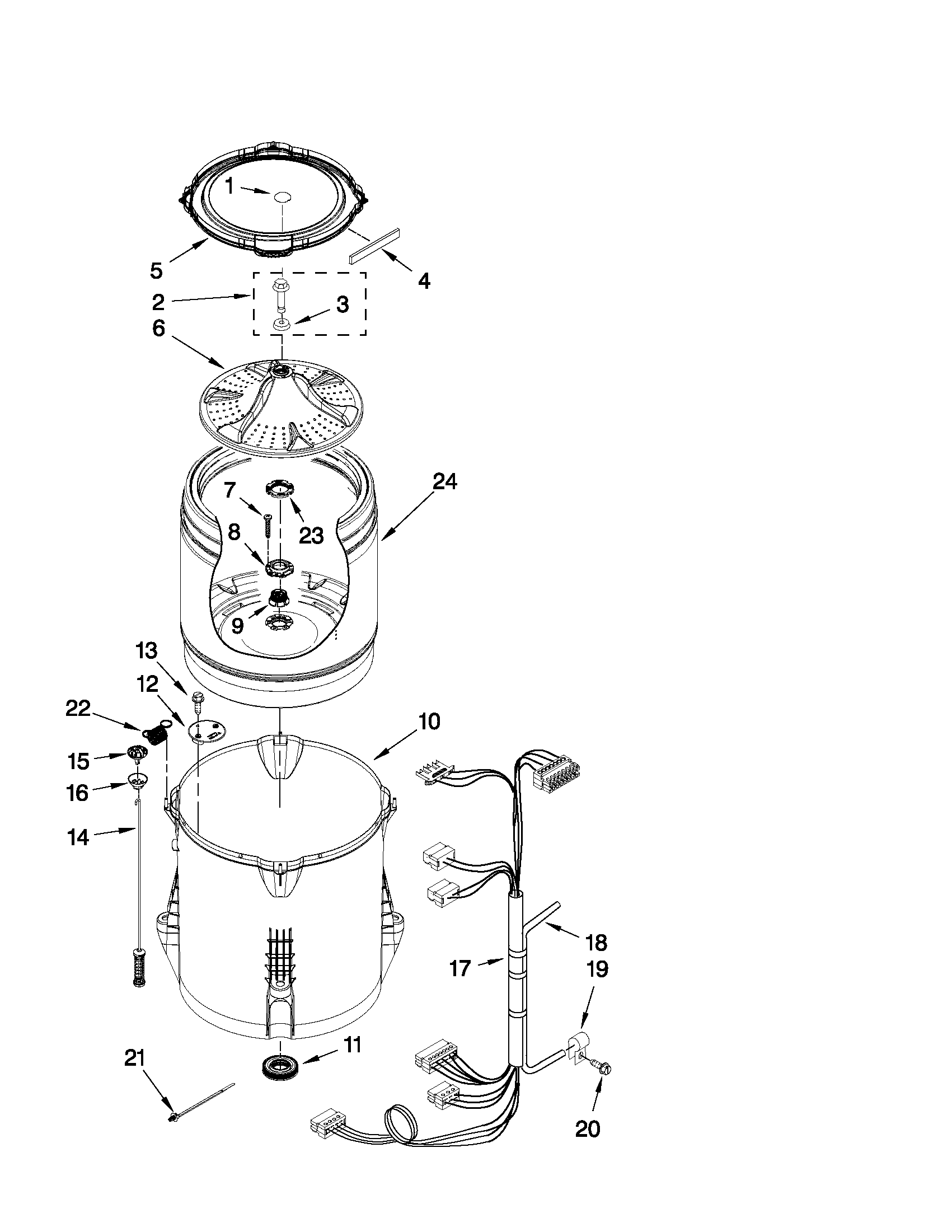 Basket and tub parts
