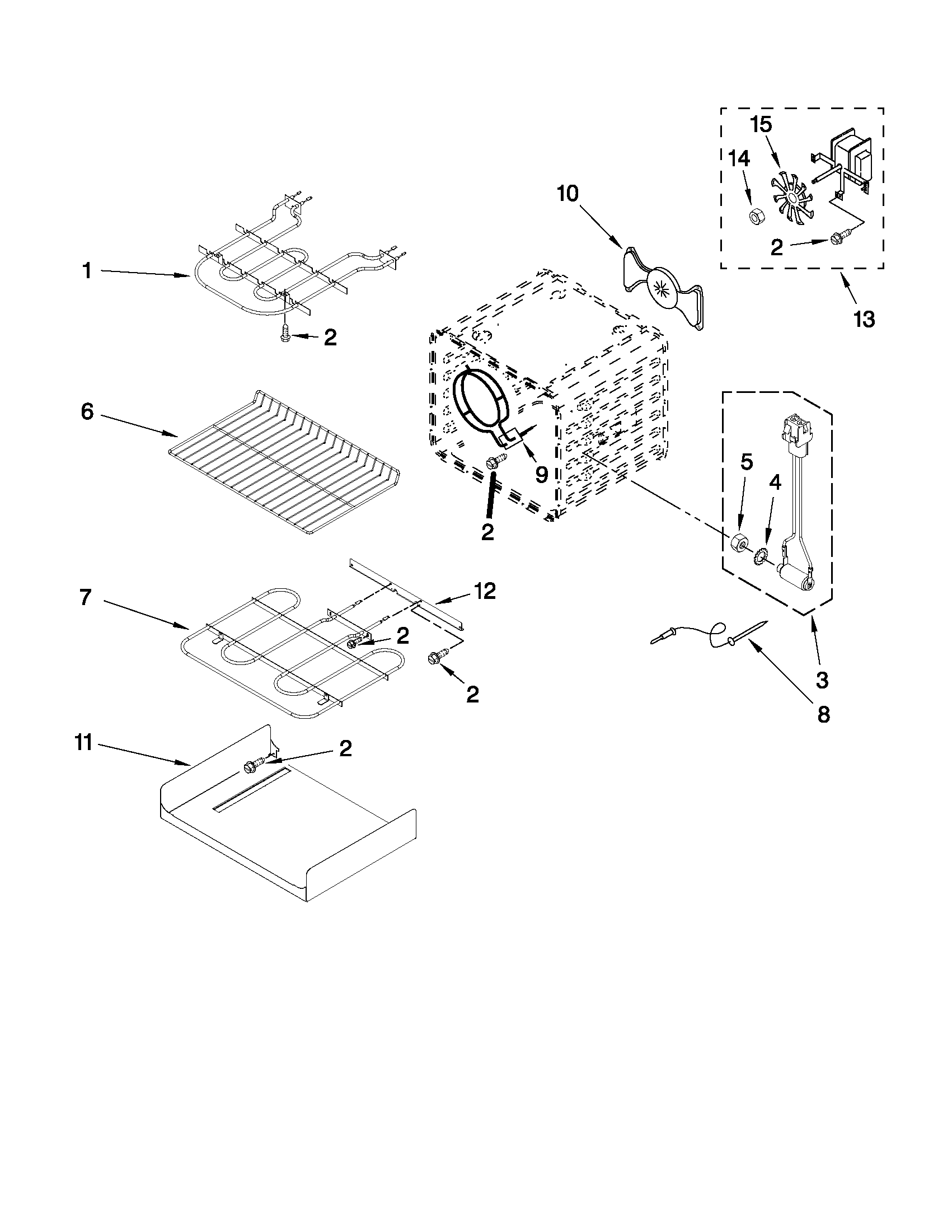 Internal oven parts