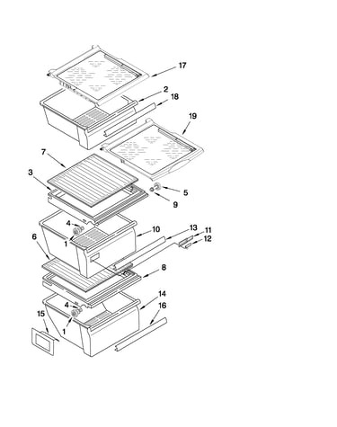 Refrigerator shelf parts