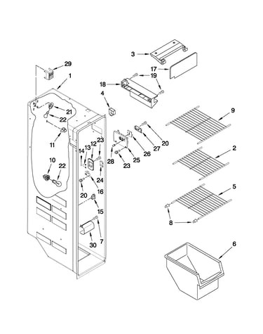 Freezer liner parts