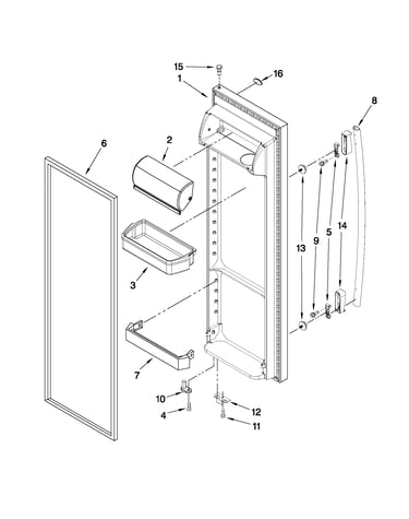 Refrigerator door parts
