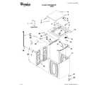 Whirlpool 4GWTW4950YW0 top and cabinet parts diagram