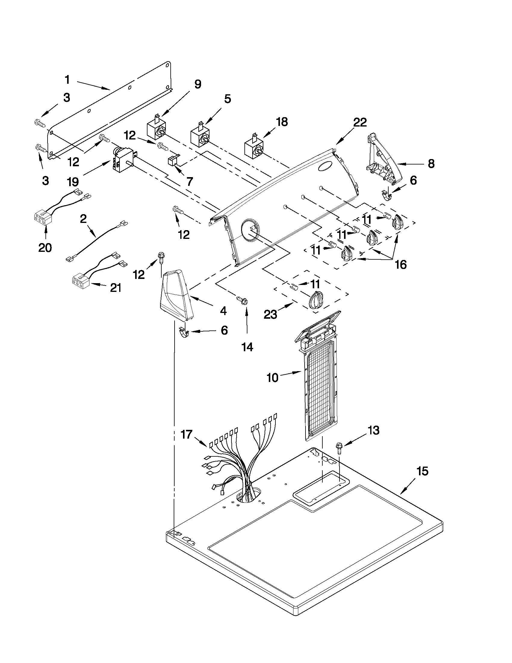 Top and console parts