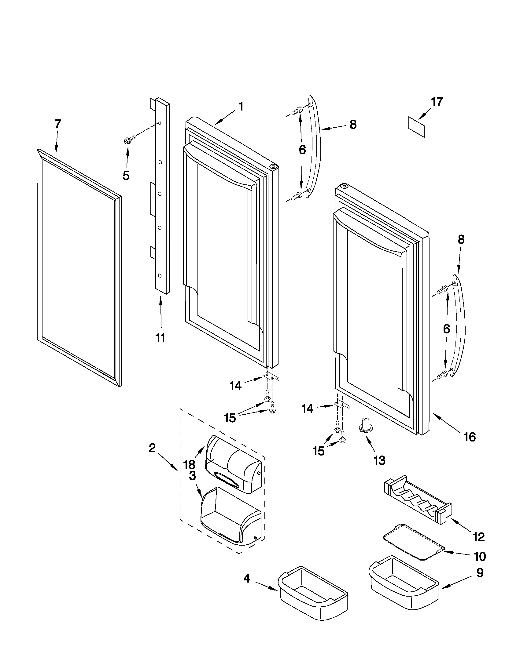 REFRIGERATOR DOOR PARTS