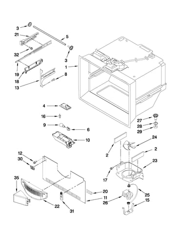 Freezer liner parts