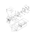 Whirlpool GI6SARXXF05 motor and ice container parts diagram