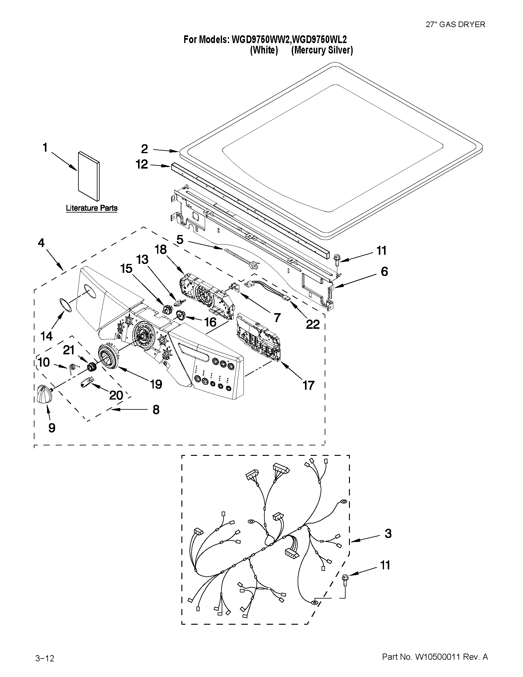 Top and console parts