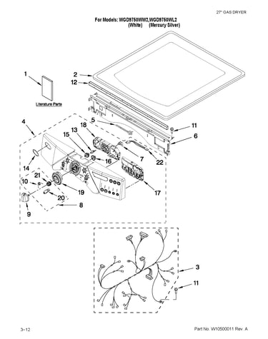 Top and console parts