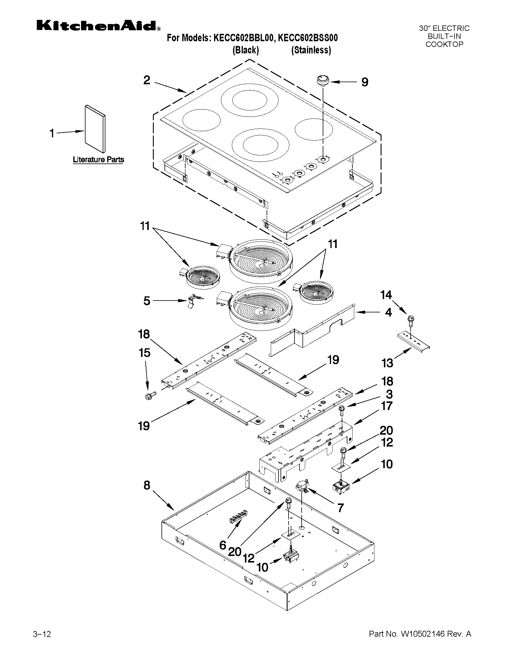 Cooktop parts