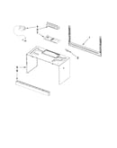 Cabinet and installation parts