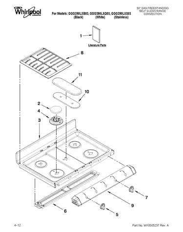 Cooktop parts