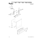 Whirlpool WDF510PAYB6 door and panel parts diagram