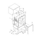 Whirlpool WDF510PAYB6 tub and frame parts diagram