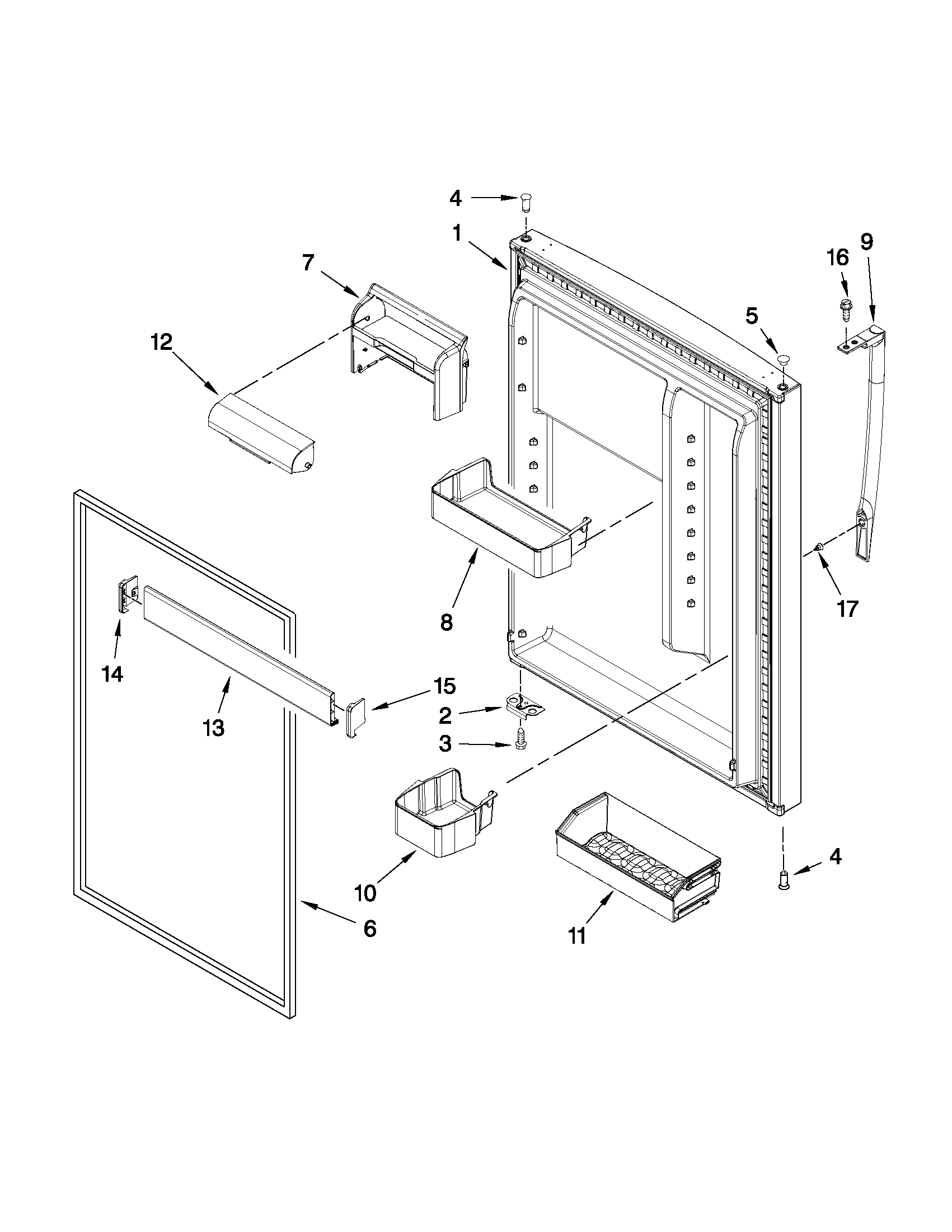 Refrigerator door parts