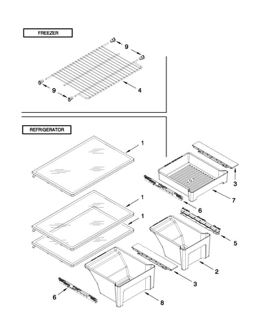 Shelf parts