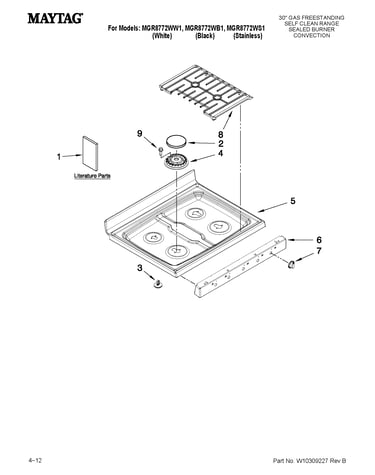 Cooktop parts