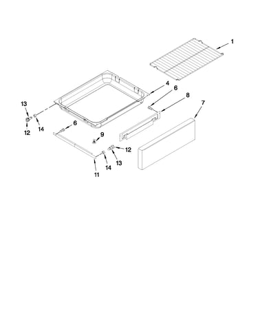 Drawer and rack parts