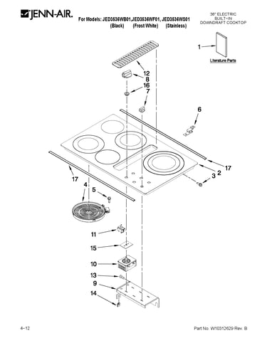 Cooktop parts