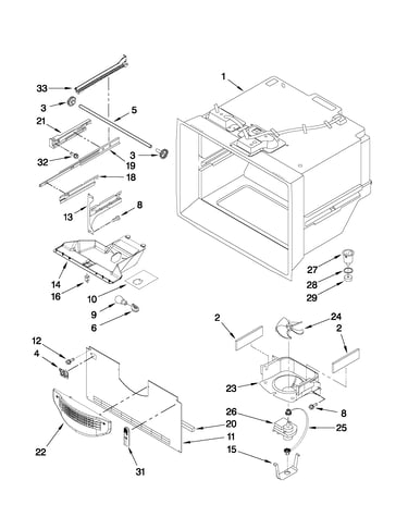 Freezer liner parts