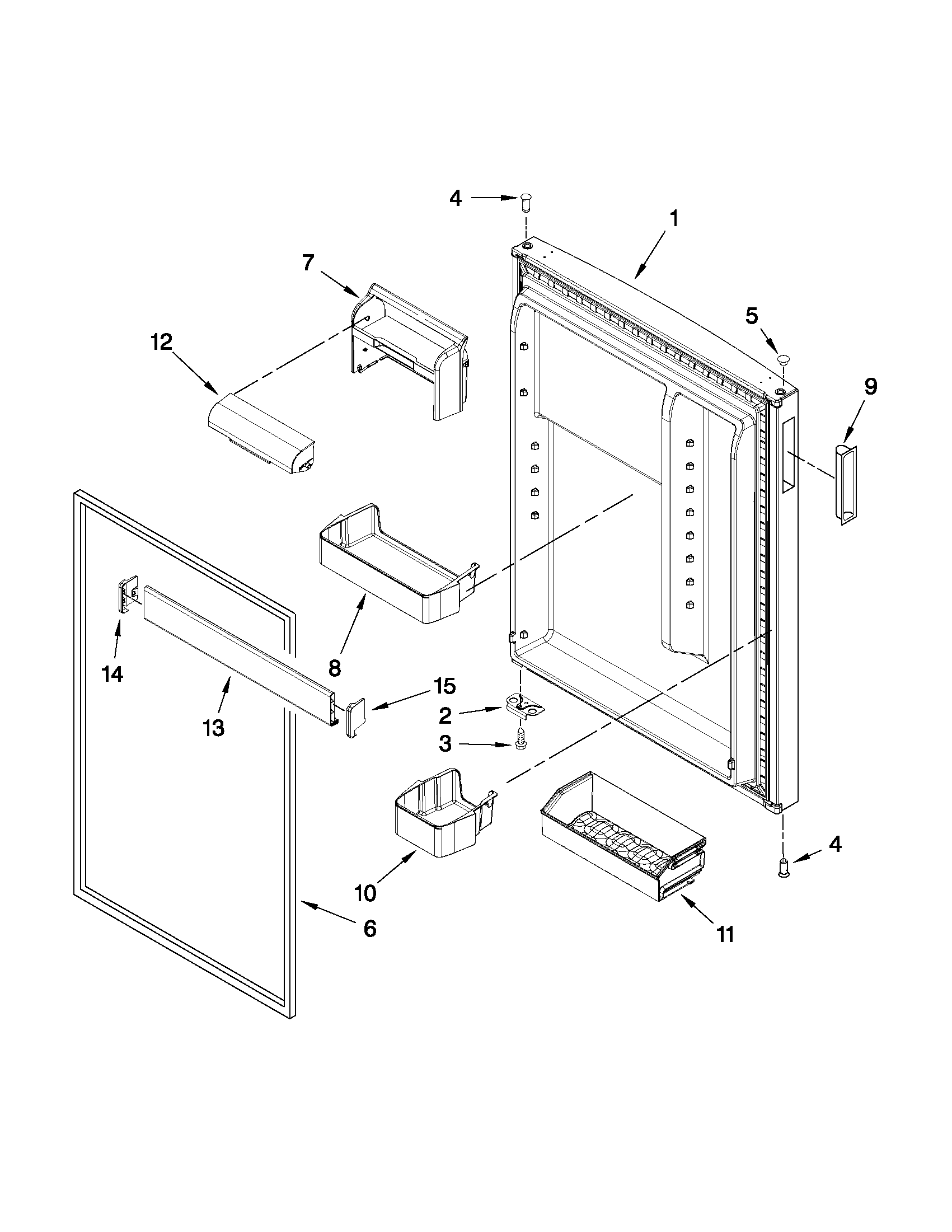 Refrigerator door parts