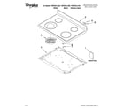 Whirlpool YWFE361LVQ0 cooktop parts diagram