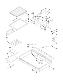 Burner box, gas valves, and switches