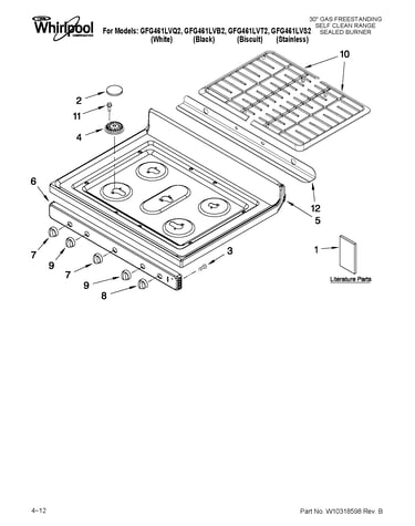 Cooktop parts