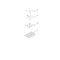 Whirlpool GGE388LXB01 rack and element parts diagram