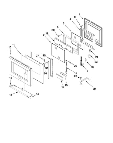 18" oven door parts