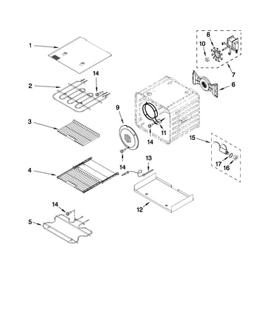 30" internal oven parts