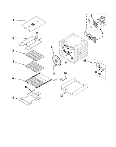 18" internal oven parts