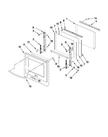 Oven door parts