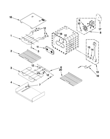Internal oven parts