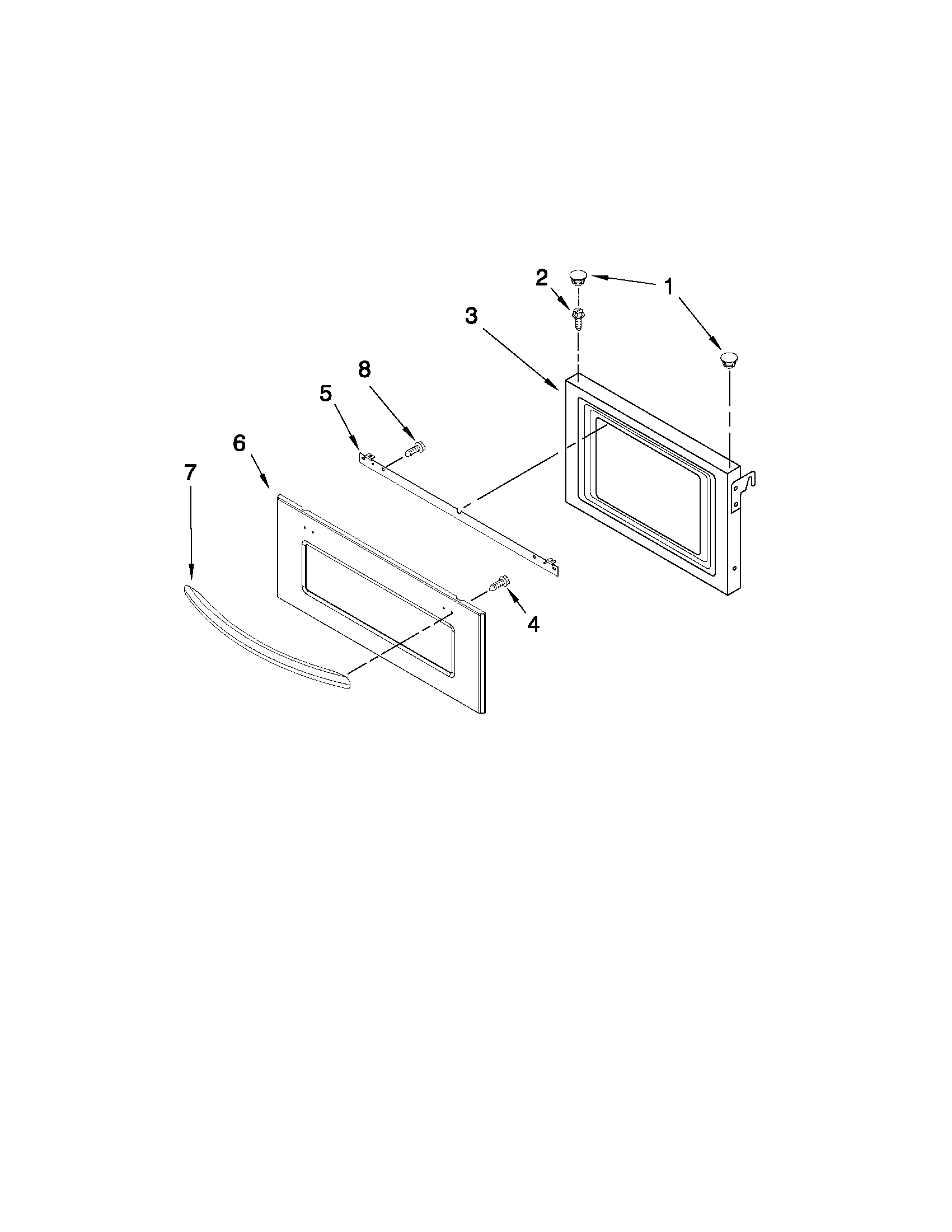 Microwave door parts