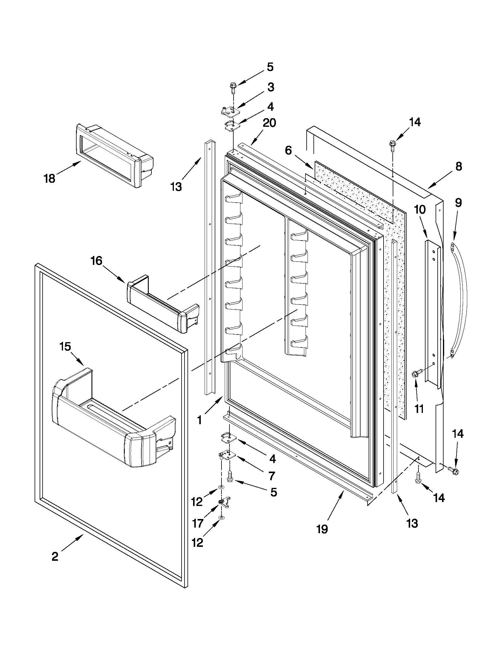 REFRIGERATOR DOOR PARTS