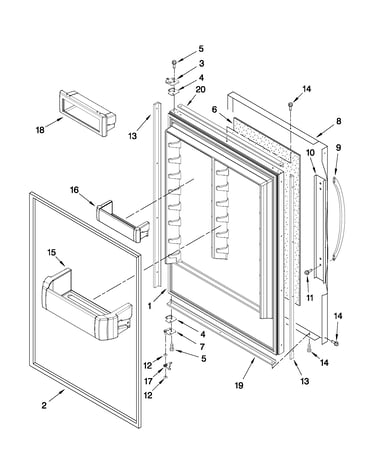 Refrigerator door parts