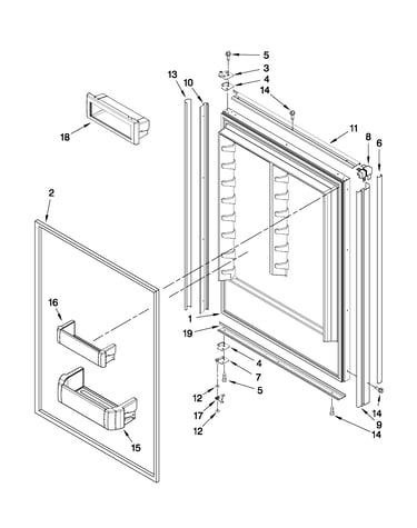 Refrigerator door parts