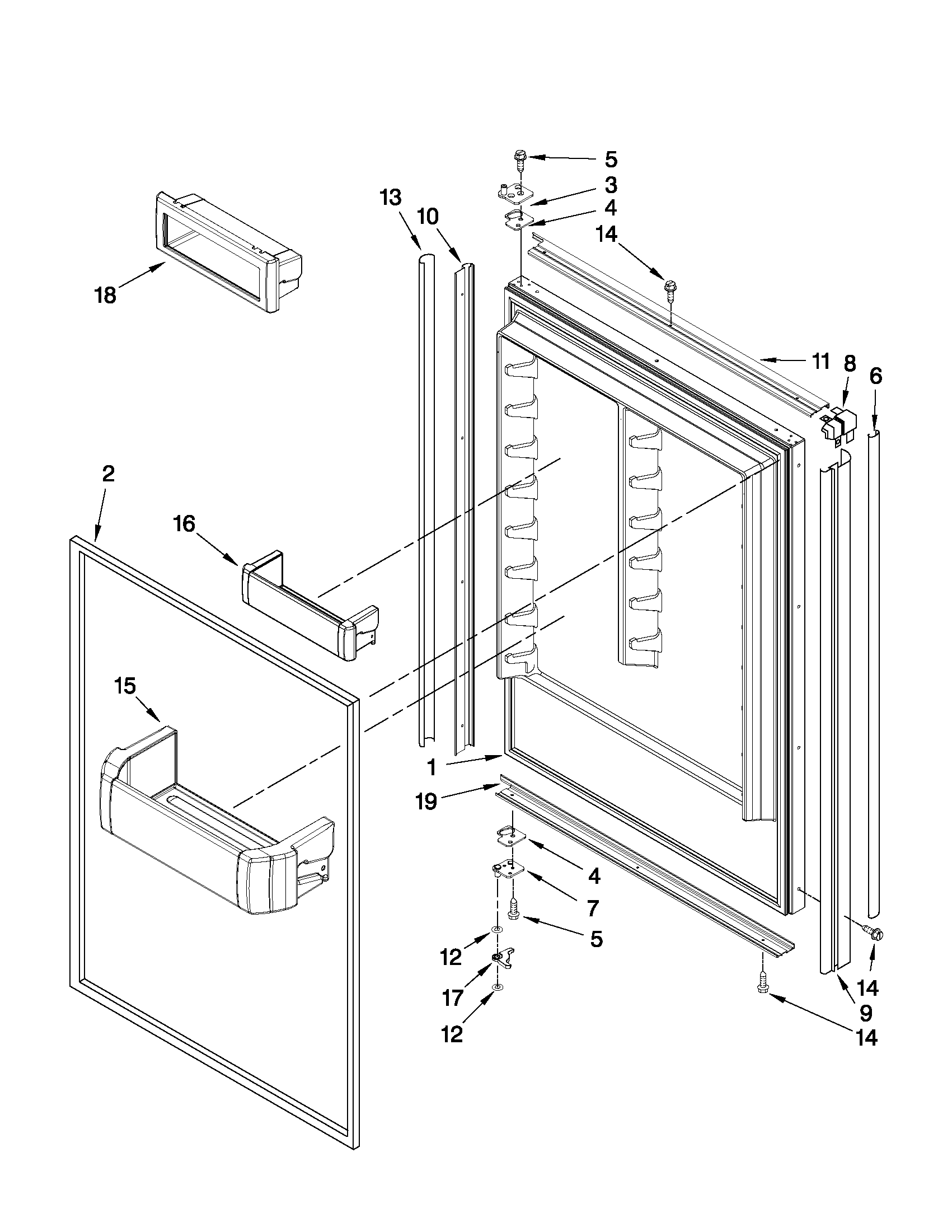 REFRIGERATOR DOOR PARTS