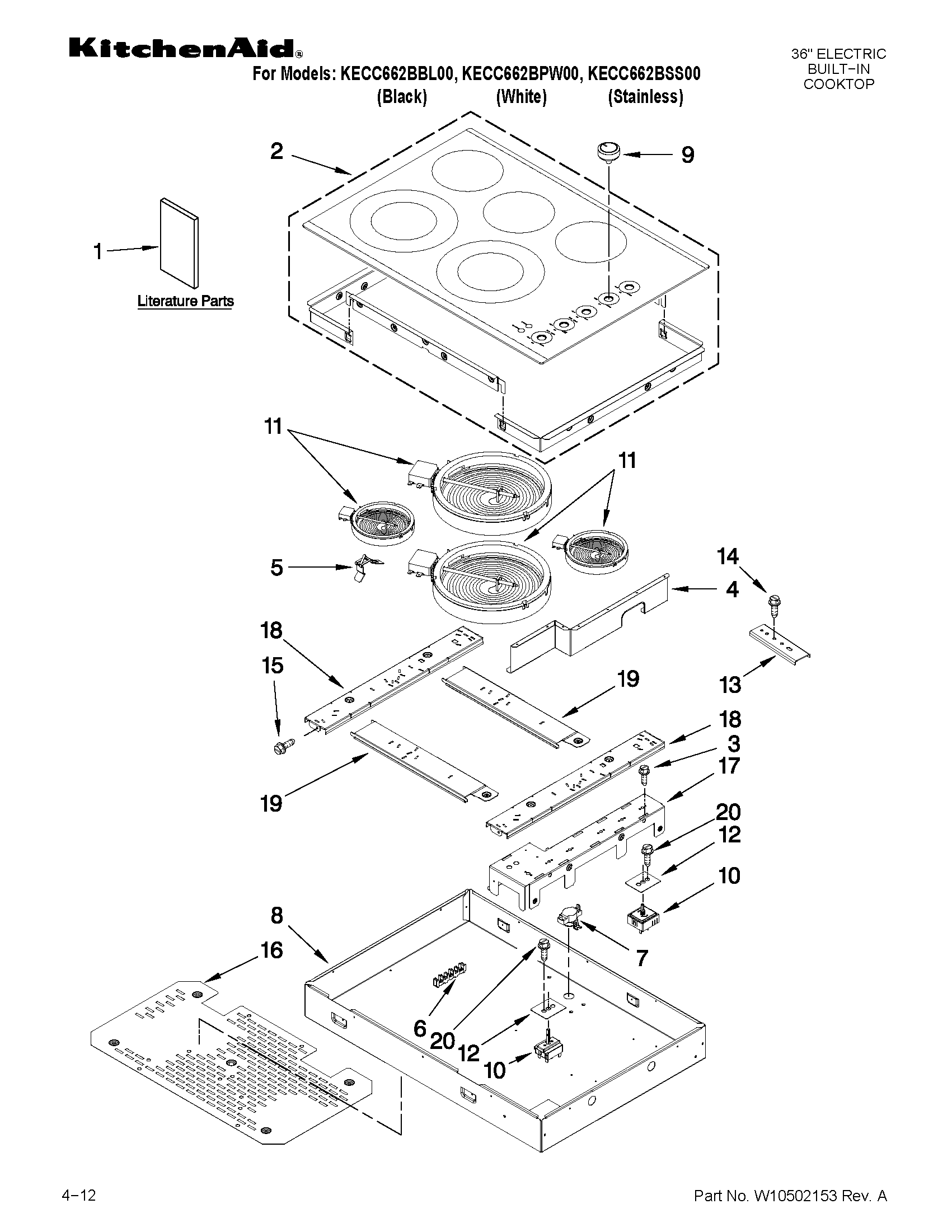 Cooktop parts