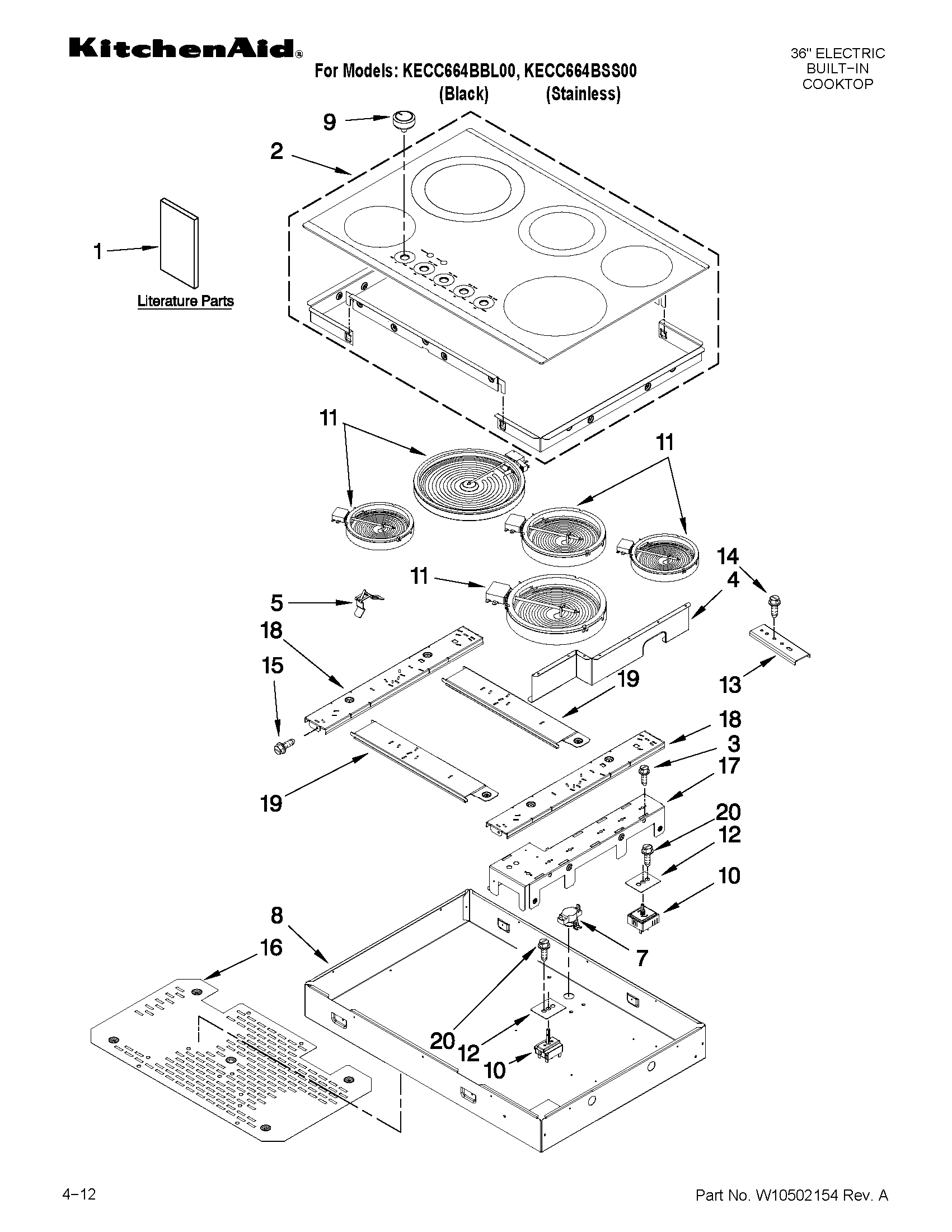 Cooktop parts