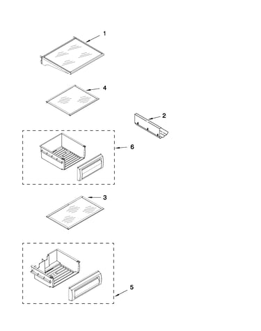 Refrigerator shelf parts