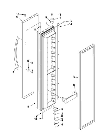 Freezer door parts