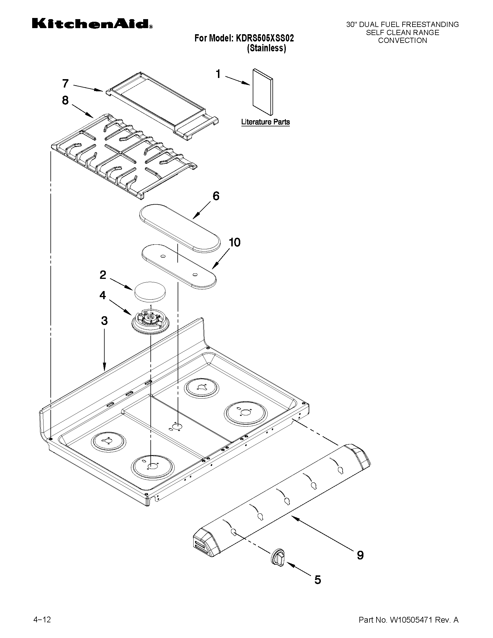 Cooktop parts