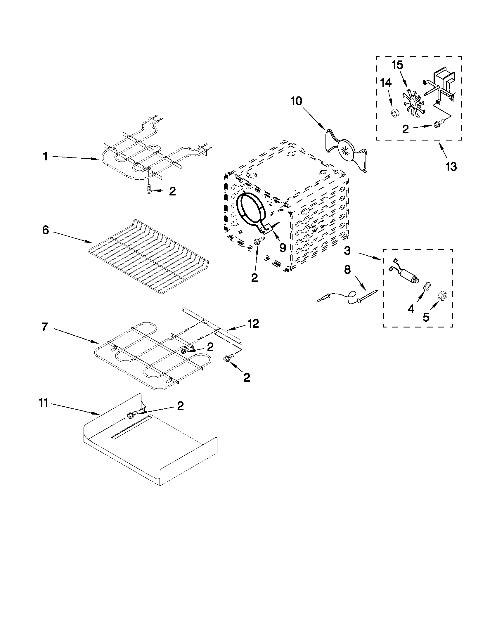 Internal oven parts