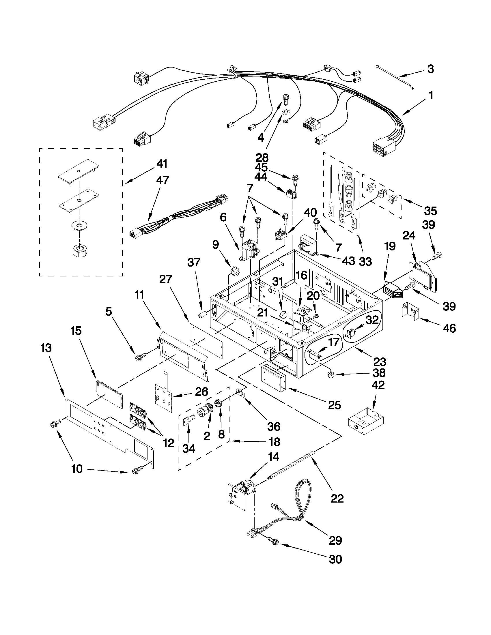 Control panel and separator parts