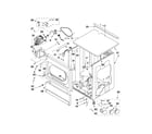 Maytag MLE24PDAGW0 upper cabinet and front panel parts diagram