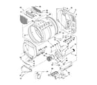 Maytag MLE24PDAGW0 upper and lower bulkhead parts diagram