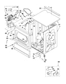 Upper cabinet and front panel parts