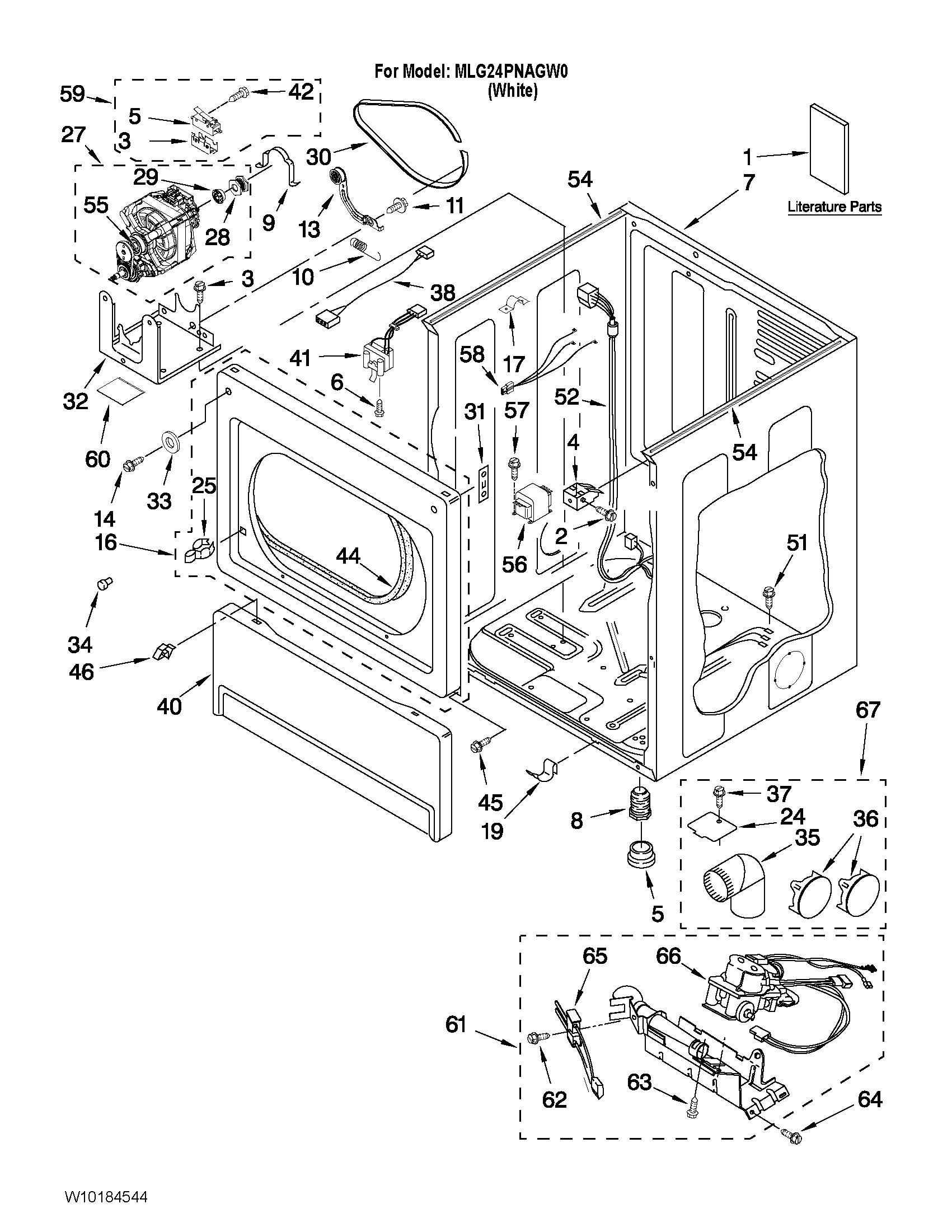 LOWER CABINET AND FRONT PANEL PARTS